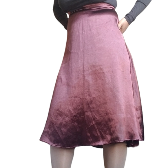 SOLD || H&M || Knee Length Silk Skirt - Picture 2 of 8